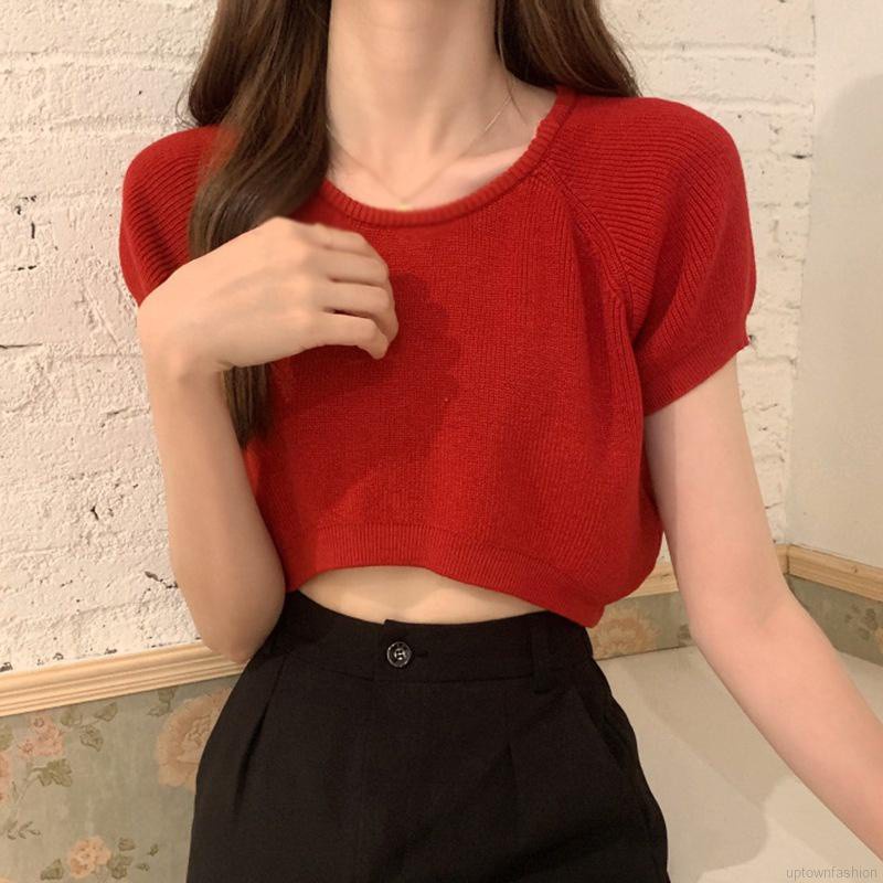 Áo thun tay ngắn cổ tròn dáng rộng thời trang mùa hè dành cho nữ