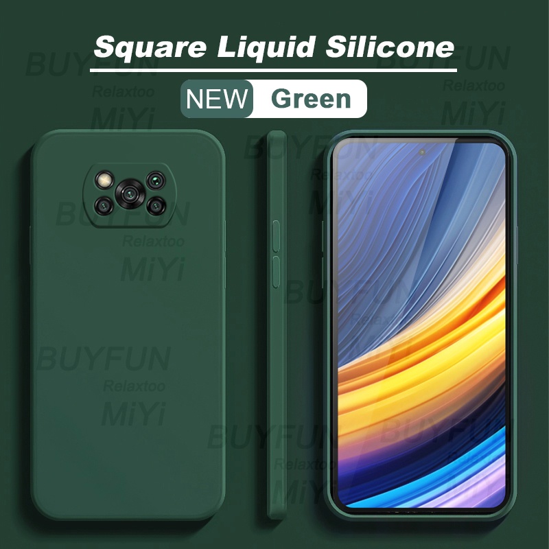Ốp điện thoại silicon mềm viền vuông cho Xiaomi Poco X3 Pro Pocco X 3 Pro Poko X3Pro Pocox3
