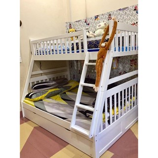 Giường Tầng Logan Kích Thước 1m/1m4 Có Ngăn Kéo Gỗ Thông Tự Nhiên