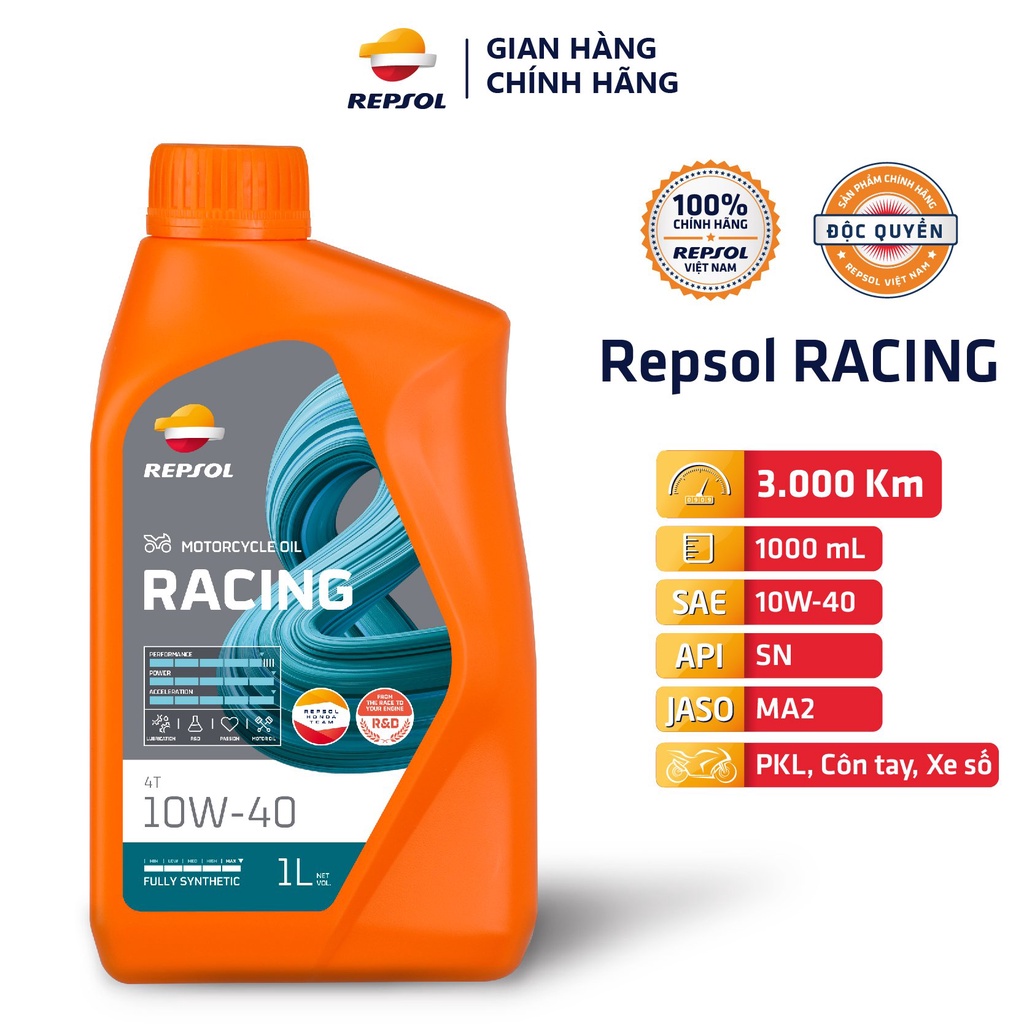 Nhớt Xe Số Repsol Moto Racing 4T 10w40 1L