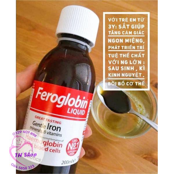 Sắt Dạng Nước Feroglobin 200ml Anh Quốc Cho Trẻ 3ys+ Và Cả Gia Đình