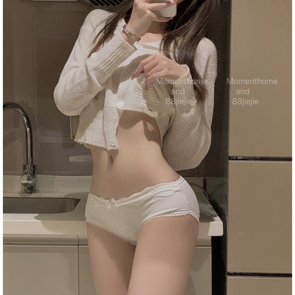 Quần Lót Nữ Cotton 100% kháng khuẩn thoáng mát phối viền ren điệu đã mã A3
