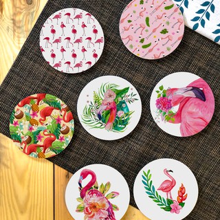 Đế Lót Ly Tròn, Miếng Lót Cốc Thấm Hút Nước Bằng Gốm Cao Cấp Phiên Bản Họa Tiết FLAMINGO - CTLT016 STORMBREAKER