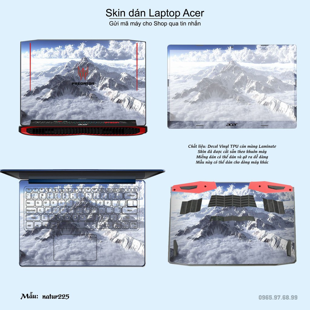 Skin dán Laptop Acer in hình thiên nhiên nhiều mẫu 9 (inbox mã máy cho Shop)