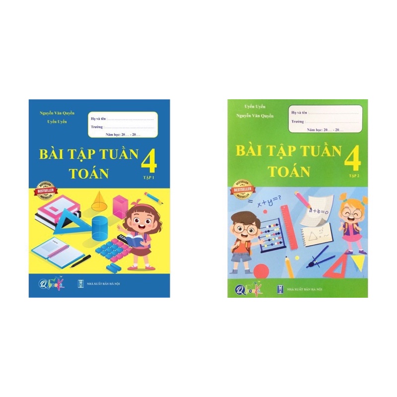 Sách - (Combo 2 tập) Bài Tập Tuần Toán 4