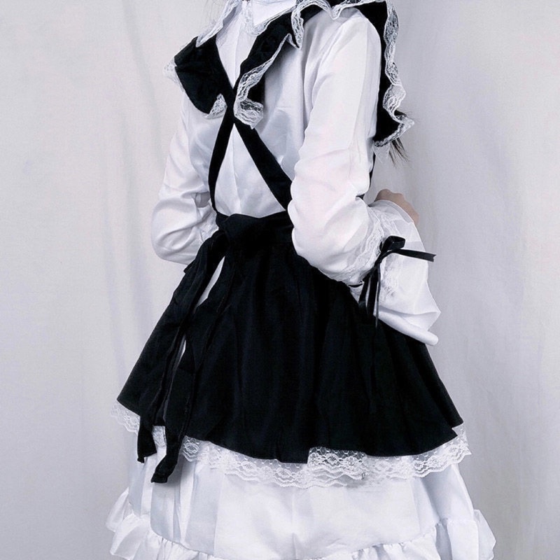 [Có sẵn] Set Váy Maid Phong Cách Lolita Kèm Vớ