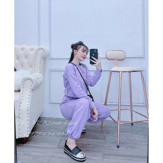 bộ nữ thu đông áo croptop dài tay quần jogger in chữ Come... 3 màu trẻ trung nặng động