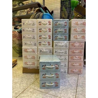 TỦ NHỰA KITTY MINI 3 TẦNG