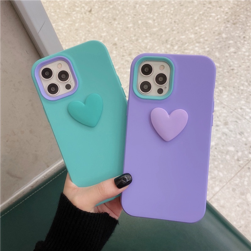 Ốp Điện Thoại Silicon Mềm Chống Sốc Màu Kẹo 3 Trong 1 Cho iPhone 13 12 11 Pro Max XS Max XR X XS