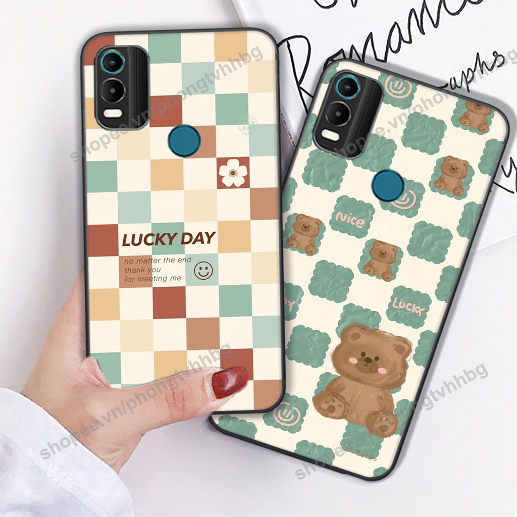 Ốp lưng Nokia C21 Plus trái tim GẤU bền cực đẹp thể thao cá tính