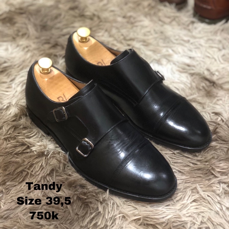 [TonaShoe] [Giày 2hand] [Size 40] Giày Tây Lười Kiểu Dáng Monstrap Màu Đen Sang Trọng