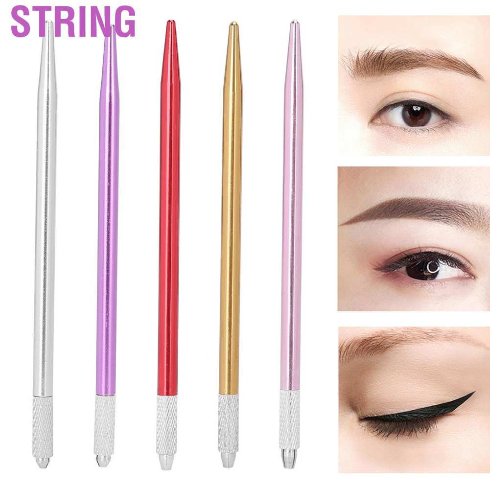 String Manual Tattoo Pen Semi‑Permanent Microblading for Eyebrow Eyeliner Lips