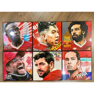 Tranh gỗ Liverpool Klopp Gerrard Salah Firmino Mane Van Dijk