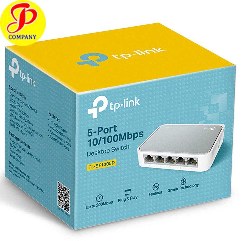 Bộ chia mạng 5 cổng 100Mbps TP-Link TL-SF1005D vỏ nhựa - Chính hãng