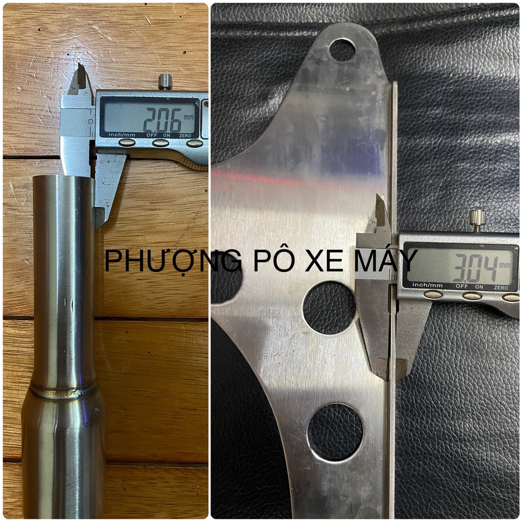 Bộ pát+cổ 4road inox 304 lắp cho pô 4road dành Vario17-20 / SHVN / AB 125-150 /Click thái