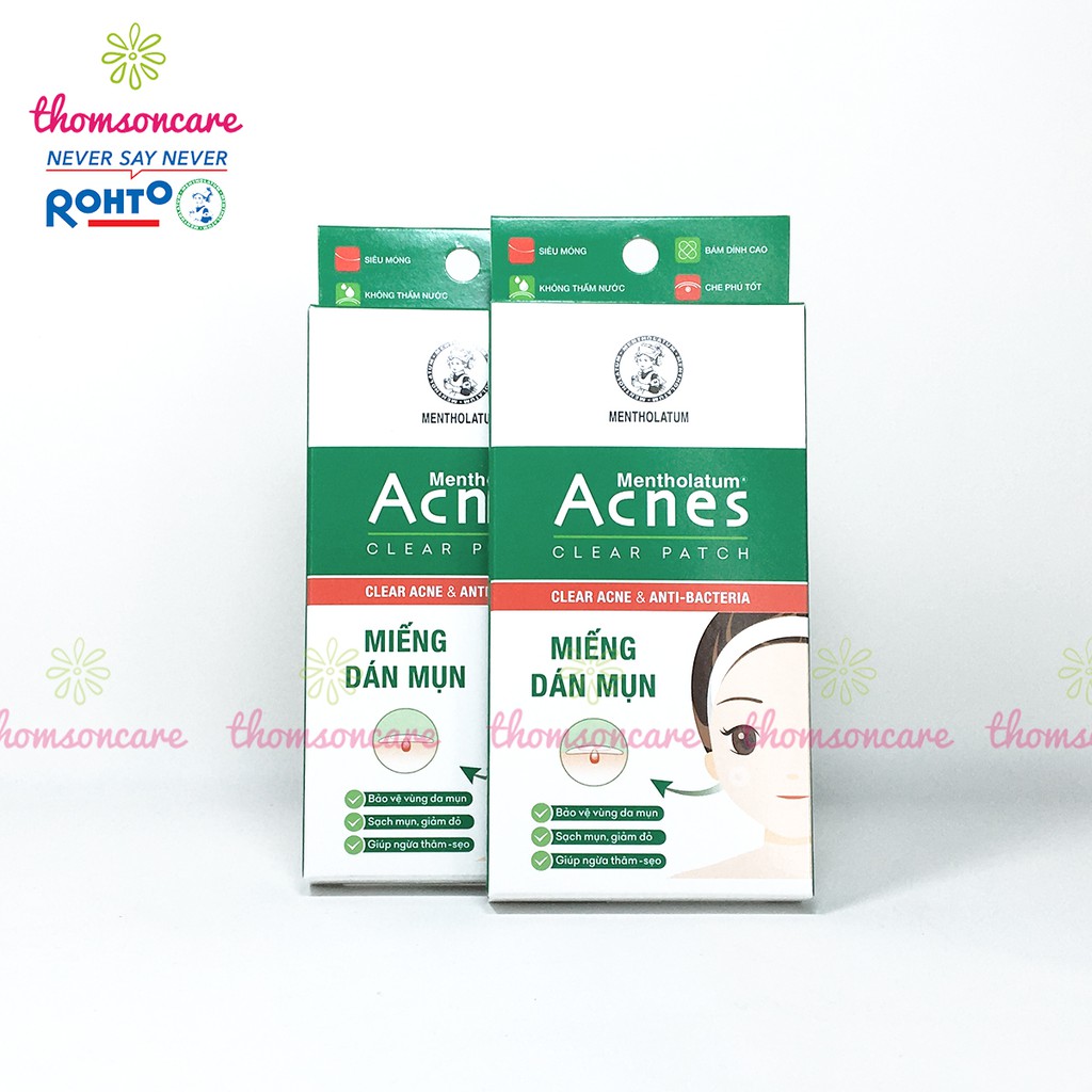 Miếng dán mụn Acnes Clear Patch Hộp 24 miếng, giảm mụn sưng đỏ, mụn bọc, kháng khuẩn, ngừa sẹo