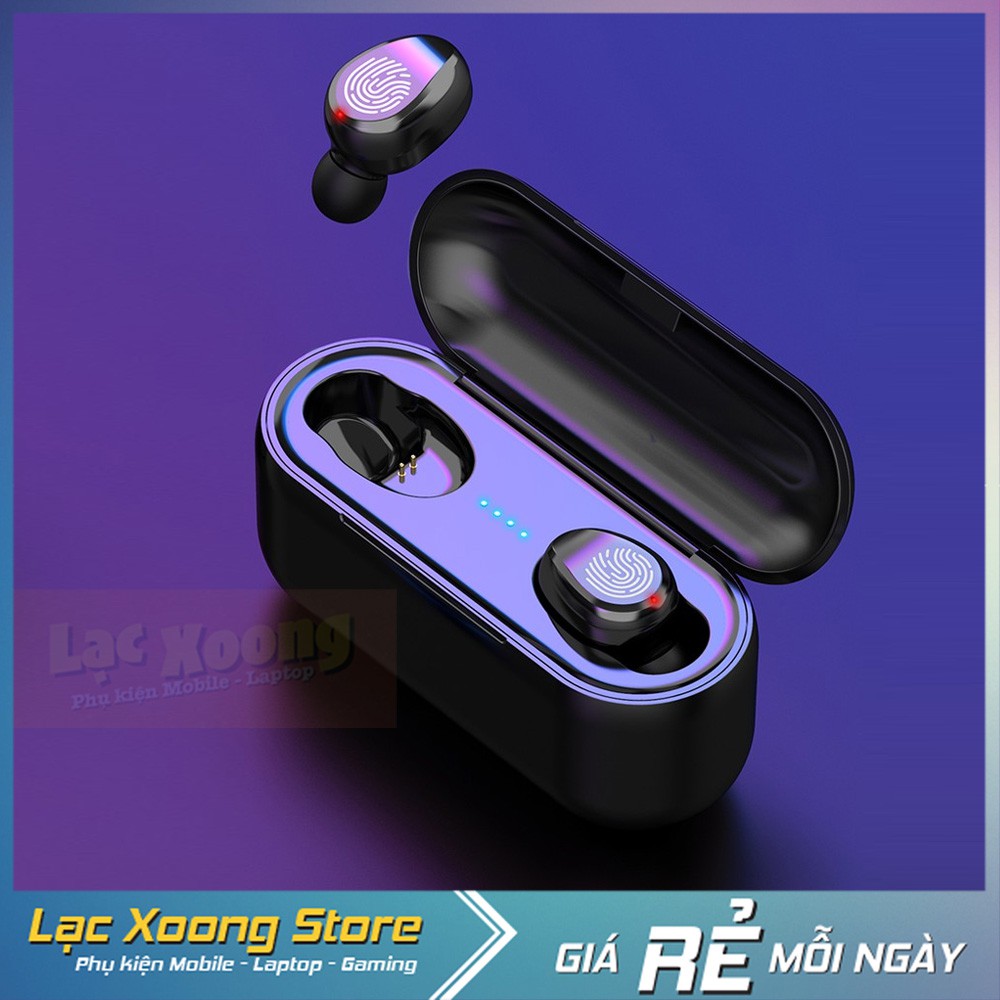 [XẢ HÀNG CỰC GẮT] Tai nghe Bluetooth Amoi F9 LED - Nút cảm ứng, chống nước, kén sạc dự phòng 2000mAh | Bass dày, nhạc êm