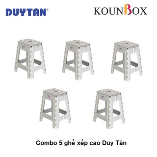 Combo 5 ghế nhựa xếp cao Duy Tân (33,7 x 29,2 x 42,4 cm)