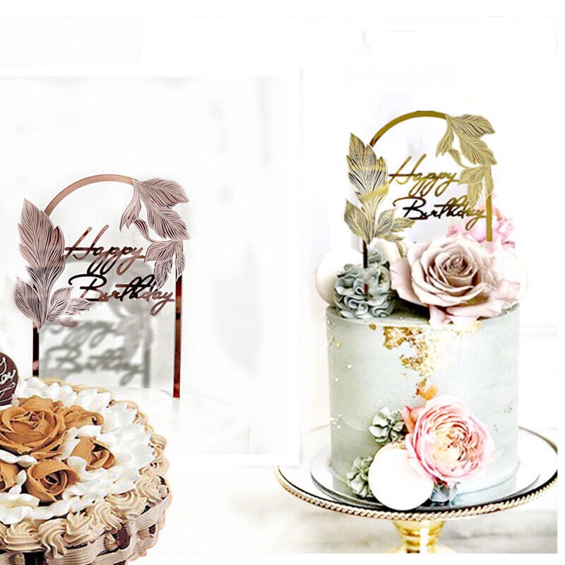 Topper Trang Trí Bánh Kem Chữ Happy Birthday