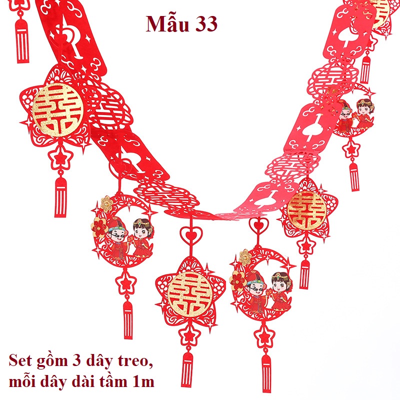 {Sẵn hàng y hình} Set trang trí trần nhà ngày cưới