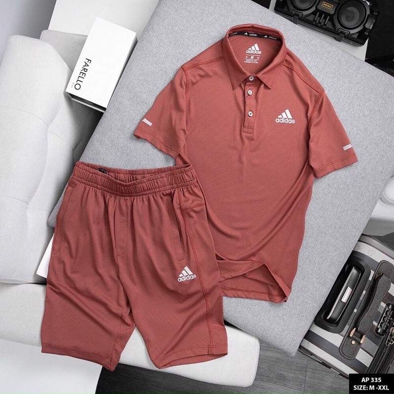 Bộ đồ thể thao nam Adidas Ngắn tay cổ bẻ B223478