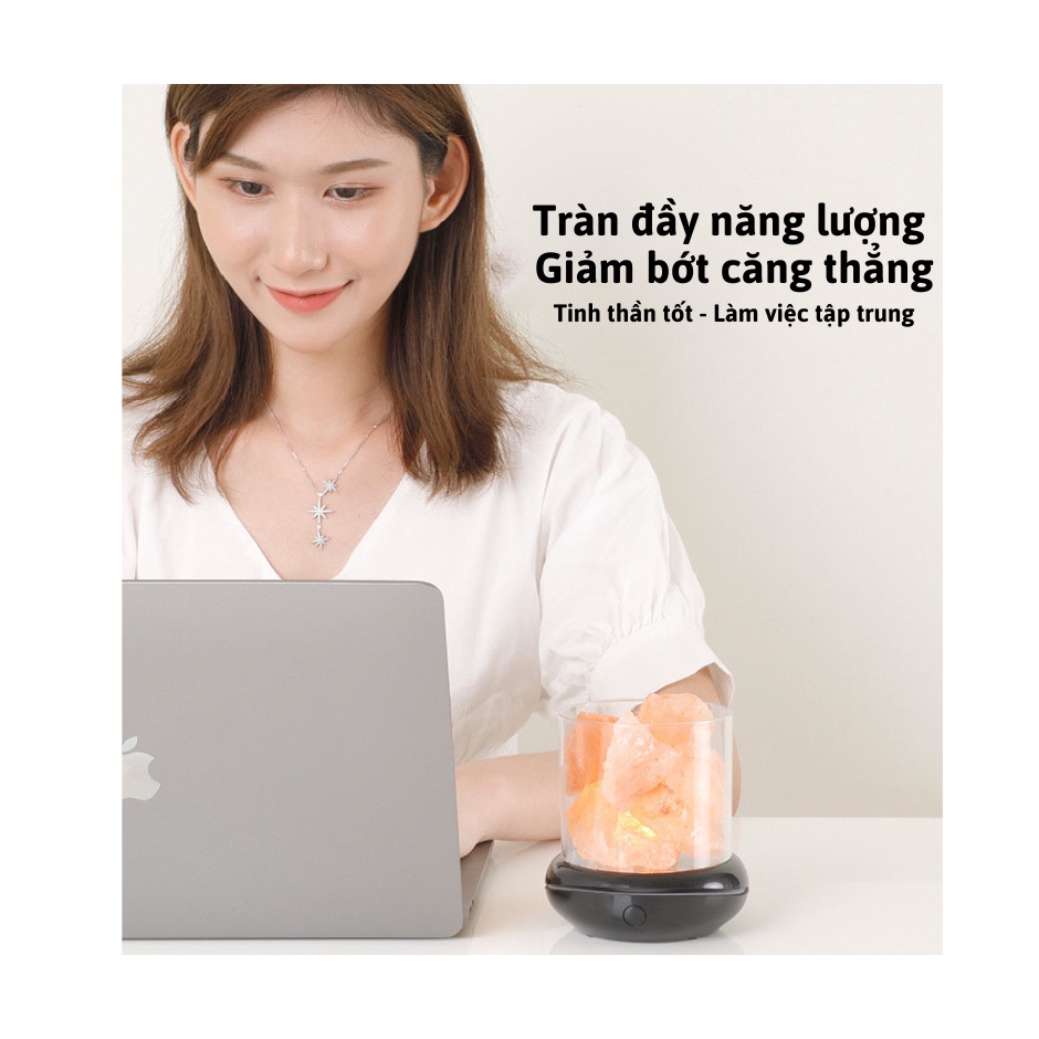Đèn đá muối Himalaya làm sạch không khí hỗ trợ sức khỏe, Đèn đá muối Himalaya xông tinh dầu - Life Smart