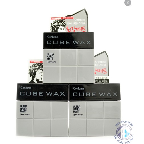 Sáp vuốt tóc nam Hàn Quốc Confume cube wax ultra hard matt 80g