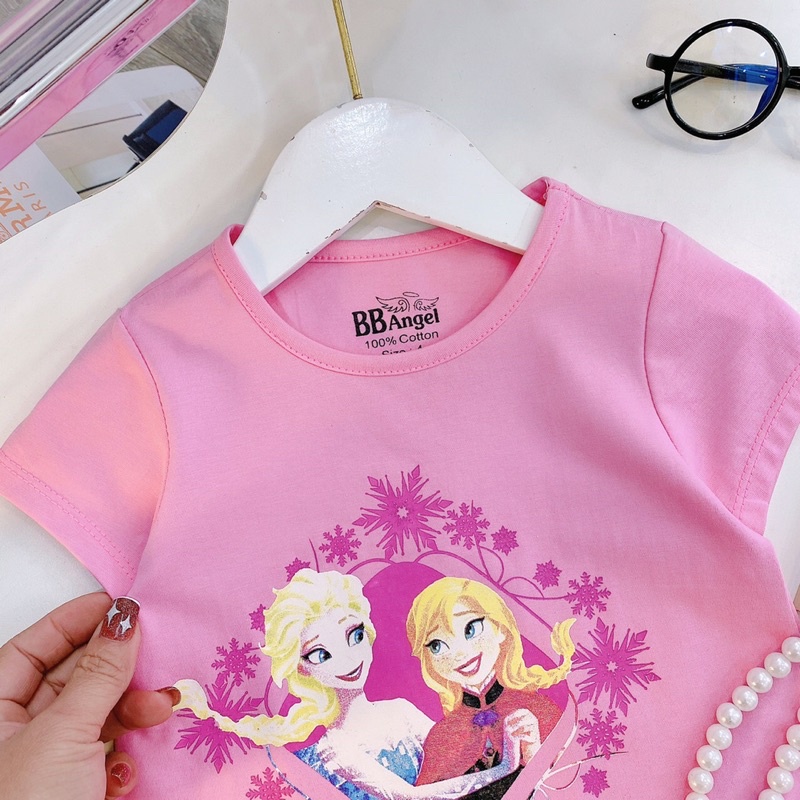 Váy đuôi cá bé gái chất liệu cotton in hình Minnie & Daisy, Công chúa Sofia, Công chúa Elsa & Ana, Mèo Kitty