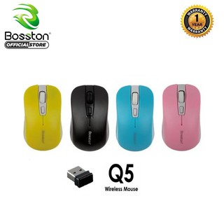 Chuột không dây Wireless Bosston Q5 nhỏ gọn + Tặng kèm pin - Hãng phân phối chính thức