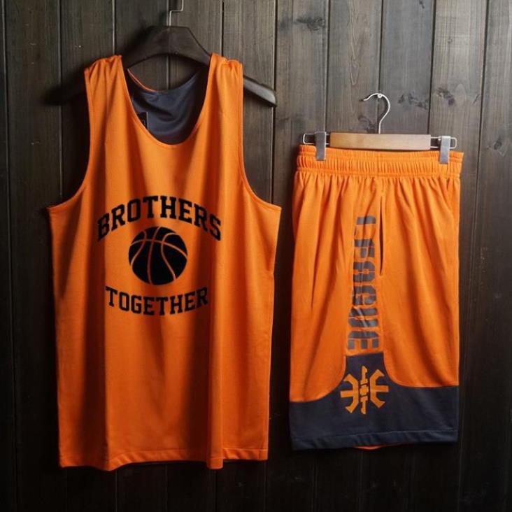 ☞Đồng phục bóng rổ hai mặt vest nam huấn luyện thi đấu đội tuyển mặc áo in số tùy chỉnh ་  ྇