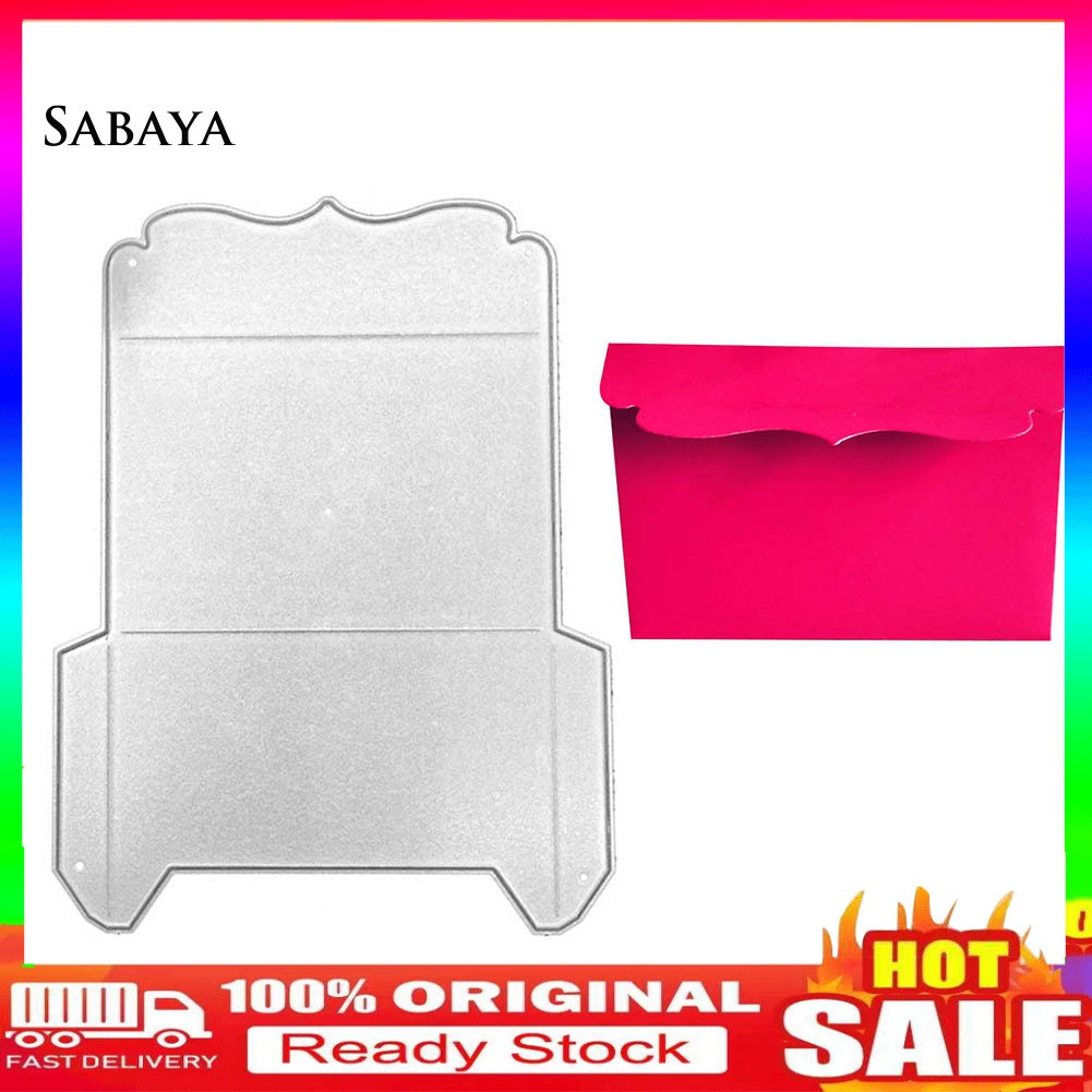 Khuôn Cắt Giấy Làm Từ Kim Loại Hình Phong Thư Phối Nơ Trang Trí Scrapbook