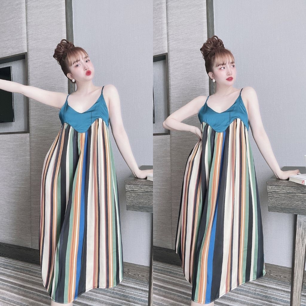 Váy ngủ sexy Bigsize❣️FREE SHIP❣️ Đầm ngủ sexy lụa Latin Chất Siêu Mát Dáng Siêu Xinh &lt; 70kg