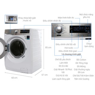 Máy giặt Electrolux EWF14023 - 10kg, Inverter