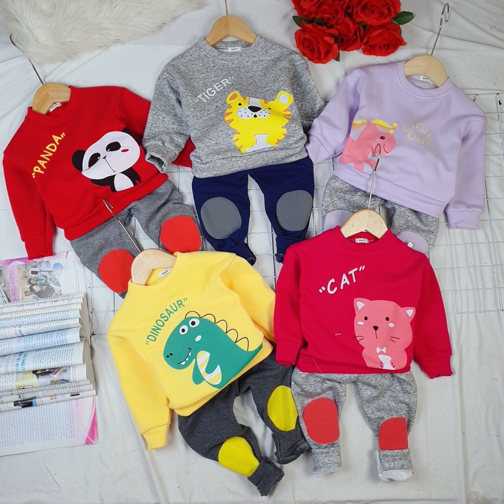 BỘ LÓT LÔNG CỰC CUTE CHO BÉ 9-18 KG