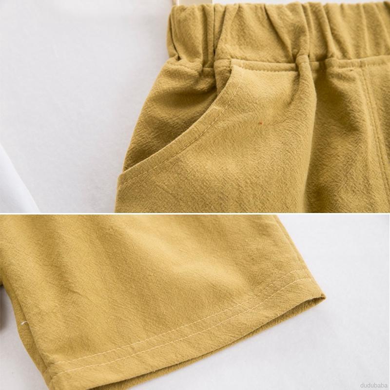 Set Áo Thun Ngắn Tay Cổ Tròn + Quần Short Cho Bé Trai