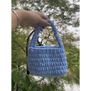 Túi len trơn mini basic (ib chọn màu ) 16x20cm