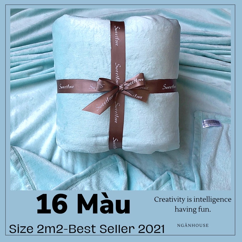 ♥️[16 Màu]Mền Lông Tuyết Màu Trơn Mịn Đẹp-Size 2m2