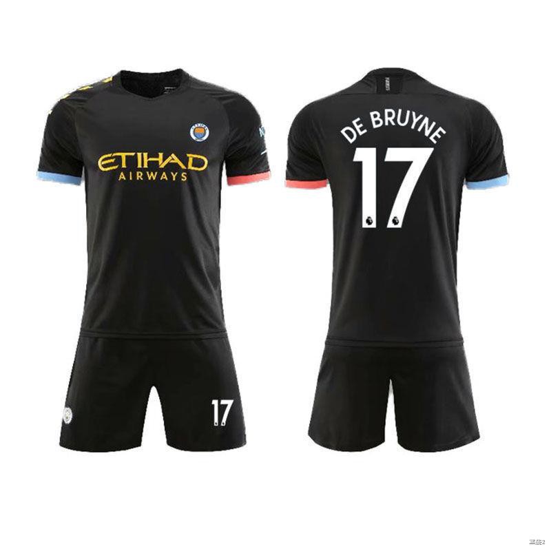 Áo đấu Manchester City 2021 sân nhà và khách số 10 17 Đồng phục bóng đá De Bruyne người lớn trẻ em đào tạo tùy