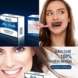Bột trắng răng, làm trắng răng bằng than hoạt tính My Smile - 100% từ thiên nhiên