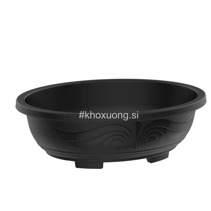 Chậu nhựa Hình Oval, chậu trồng cây, Chậu Tạo Dáng cây Bonsai, Chậu Tiểu Cảnh