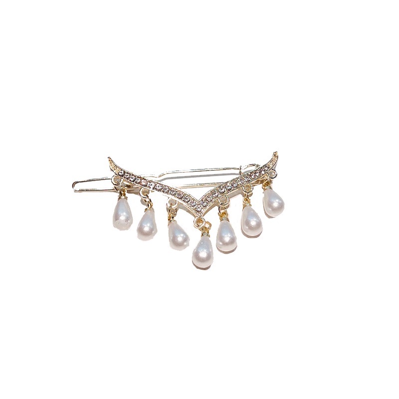 Kẹp Tóc Một Bên Đính Ngọc Trai Siêu Nữ Tính