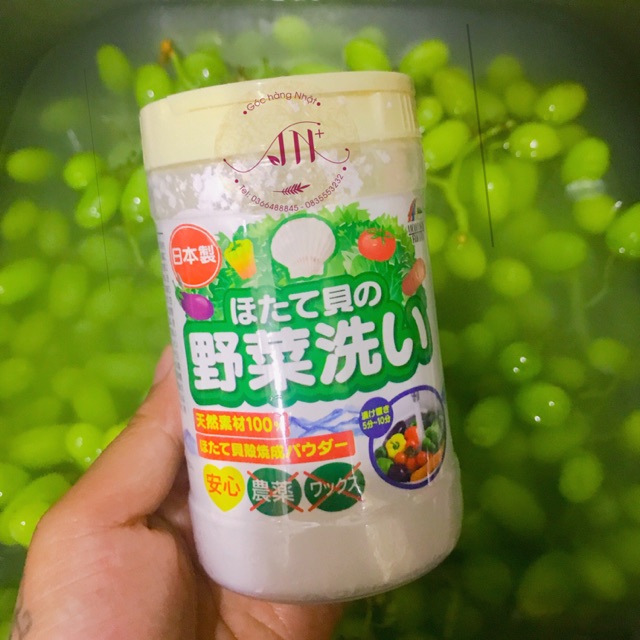 Bột vỏ sò ngâm rửa bát - rau củ Nhật Bản
