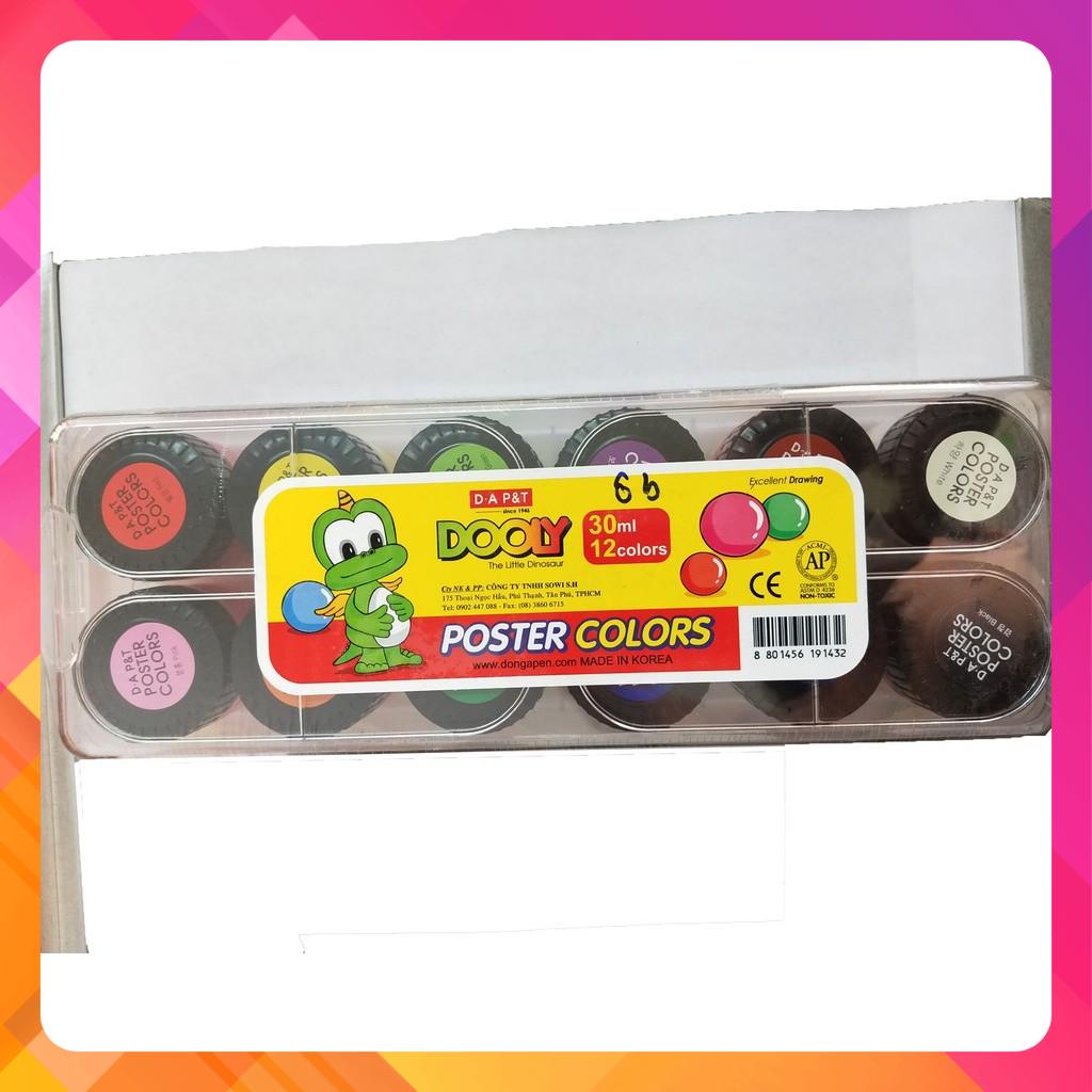 Màu nước Dooly Poster 30ml x 12 màu - hộp