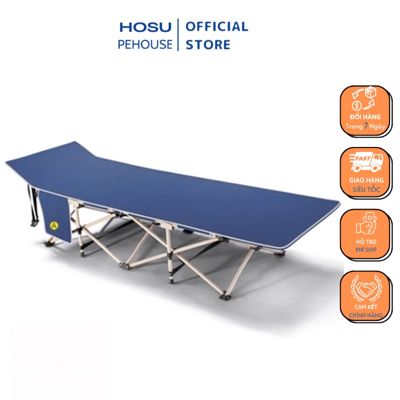 Giường xếp gấp gọn PEHOUSE chỉnh độ cao tựa đầu dễ dàng,chịu tải trọng 200kg,gấp gọn dễ dàng