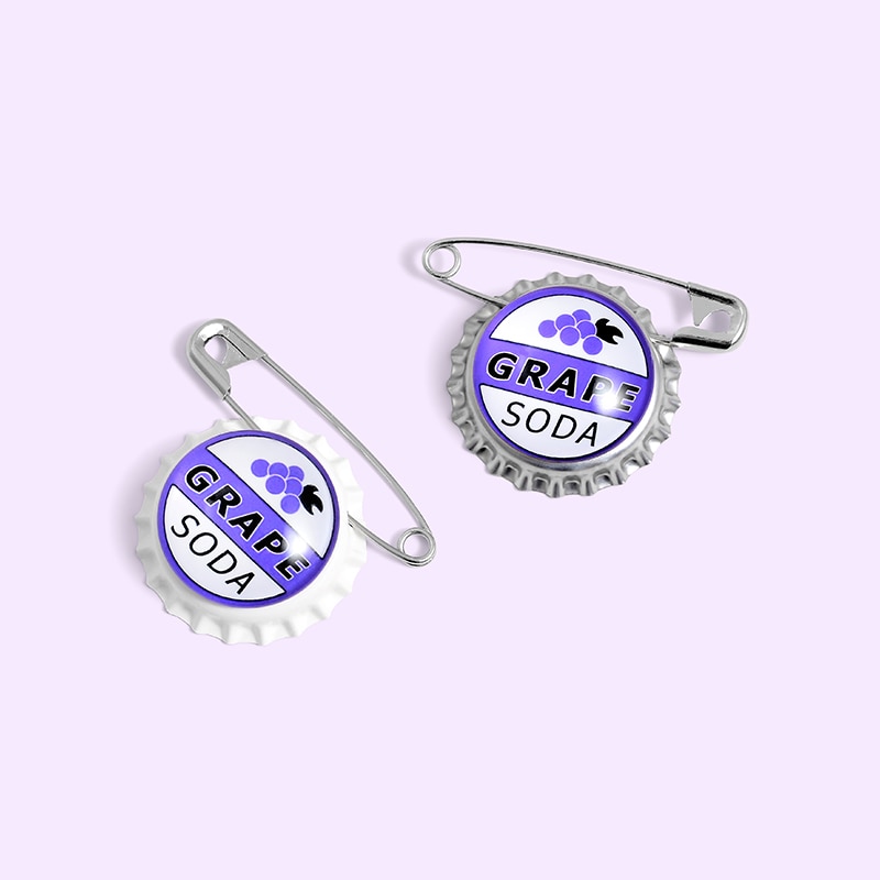 Ghim cài áo QIHE JEWELRY hình nắp chai bia phong cách vui nhộn độc đáo thích hợp làm quà tặng