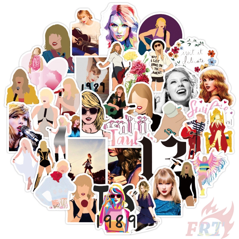 Bộ 52 miếng decal dán trang trí hình ca sĩ Taylor Swift