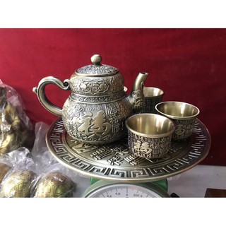 Bộ ấm chén rồng phượng đỏ