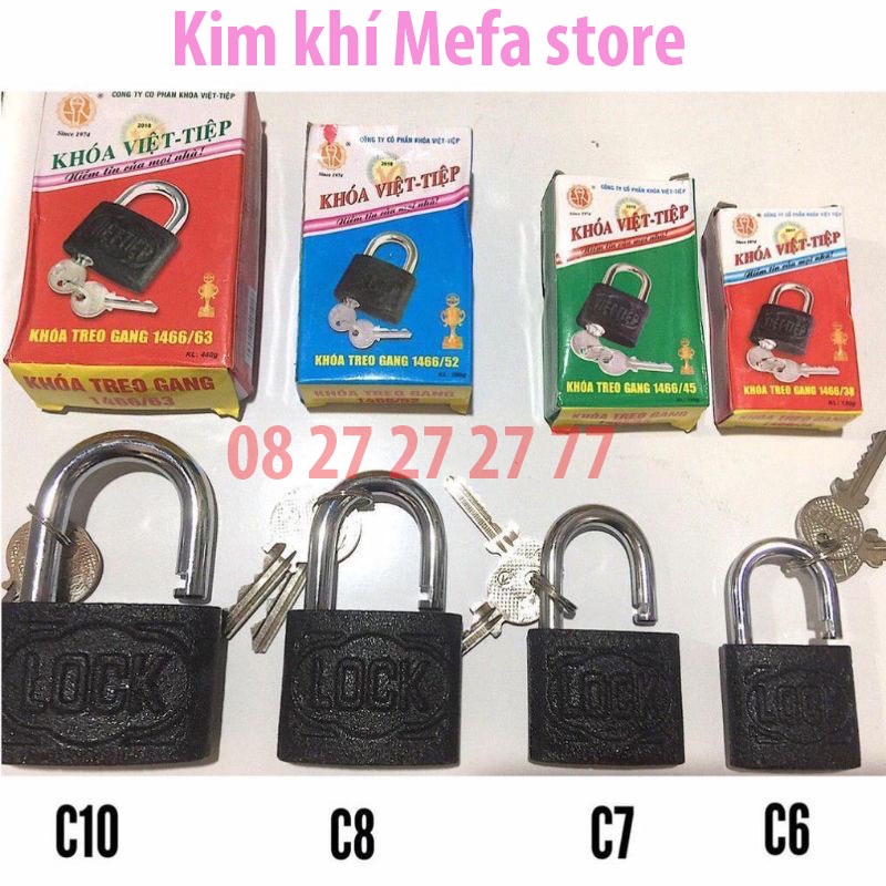 Khóa gang Việt Tiệp cầu 6 7 8 10