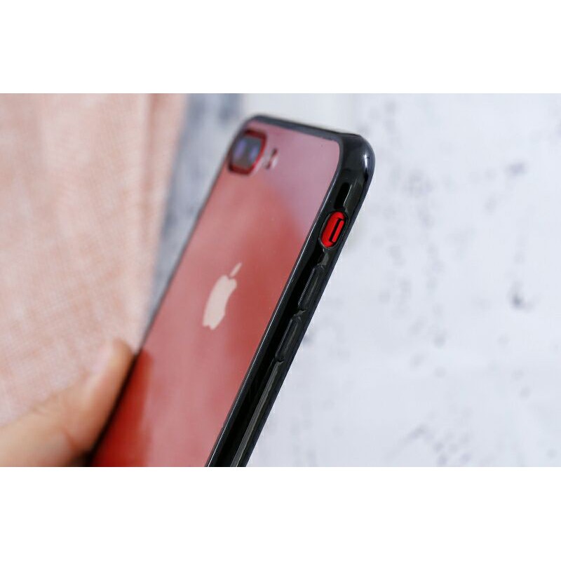 Ốp lưng iPhone 7 plus / 8 plus nhựa cứng viền dẻo New Candy JM màu đen