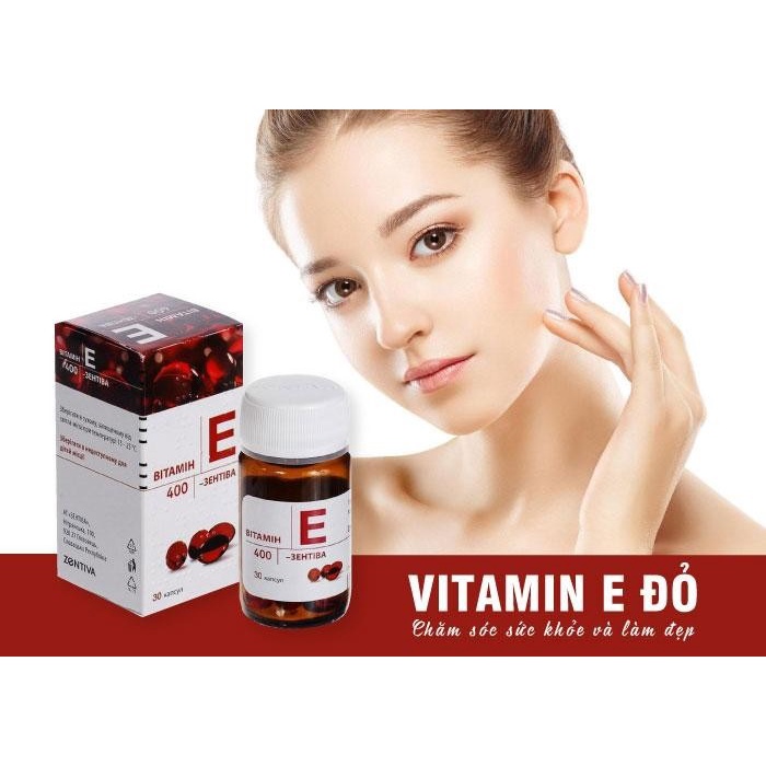 Vitamin E Đỏ Nga MIRROLLA Hàm Lượng 270mg Và 400mg Giúp Làm Đẹp Da.